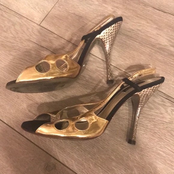 Dolce & Gabbana D&G Shoes with Snakeskin heels - Picture 2 of 4